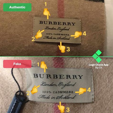 burberry scarf fake tag|burberry label authentic.